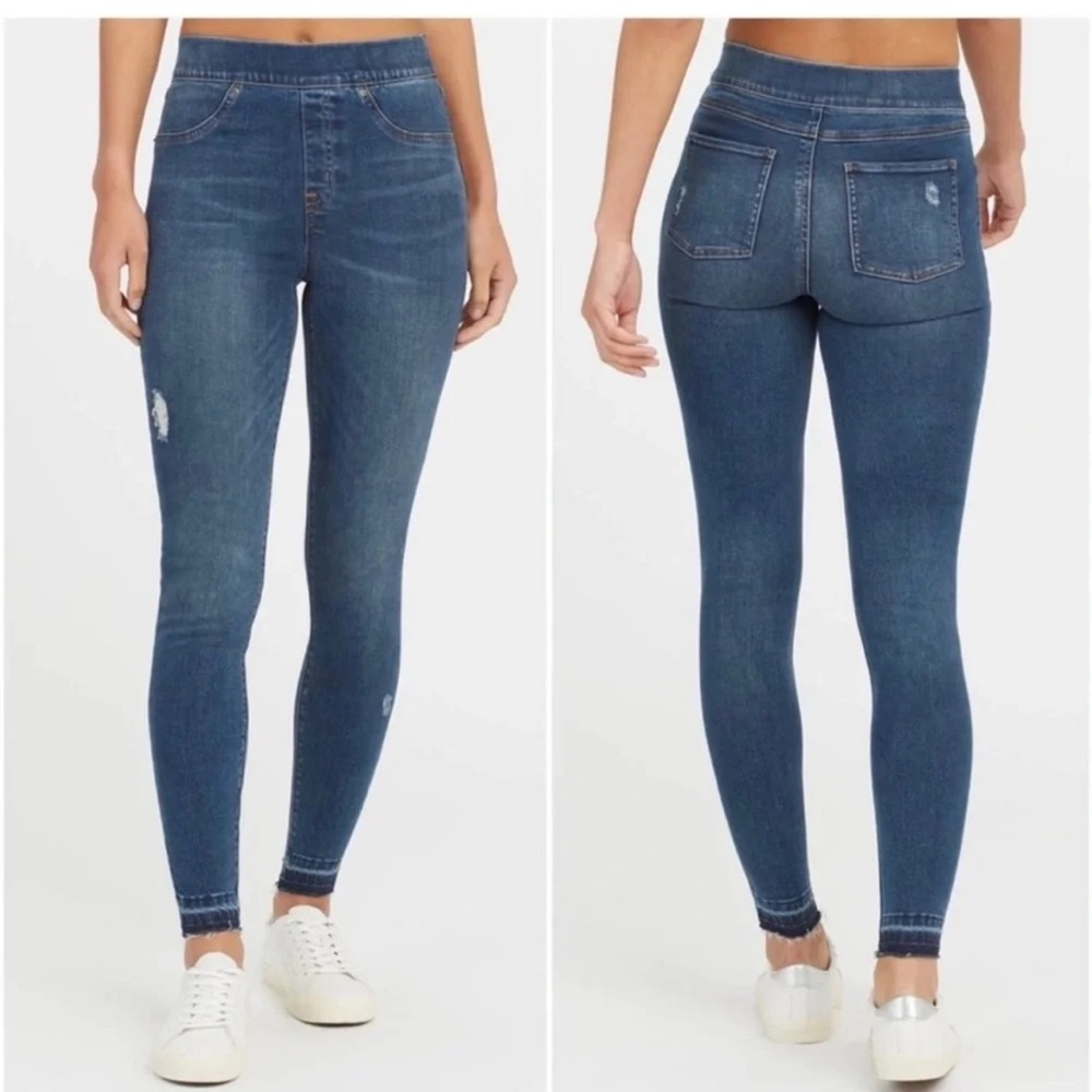 SPANX Distressed Skinny Jeans